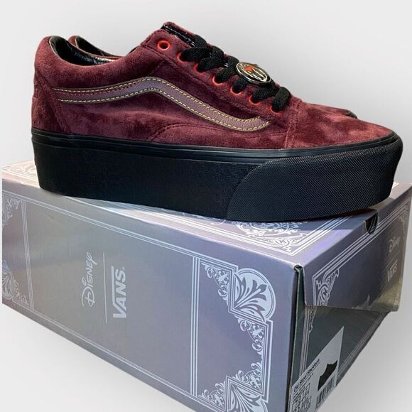 VANS Old Skool Stackform Disney 100 POISON APPLE Mahogany Womens size 8.5 New - Picture 3 of 12